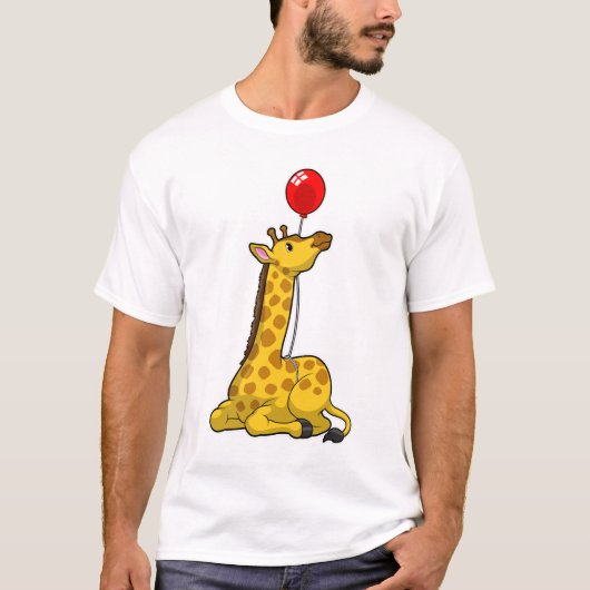 Giraffe met ballon t-shirt (Voorkant)