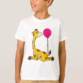 Giraffe met ballon t-shirt (Voorkant)