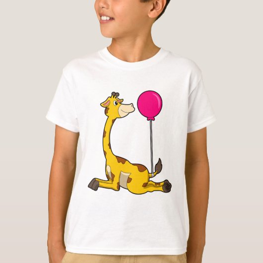 Giraffe met ballon t-shirt (Voorkant)