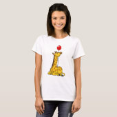 Giraffe met ballon t-shirt (Voorkant volledig)