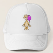 Giraffe met ballon trucker pet (Voorkant)