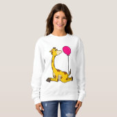 Giraffe met ballon trui (Voorkant volledig)