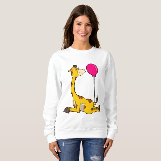 Giraffe met ballon trui (Voorkant volledig)