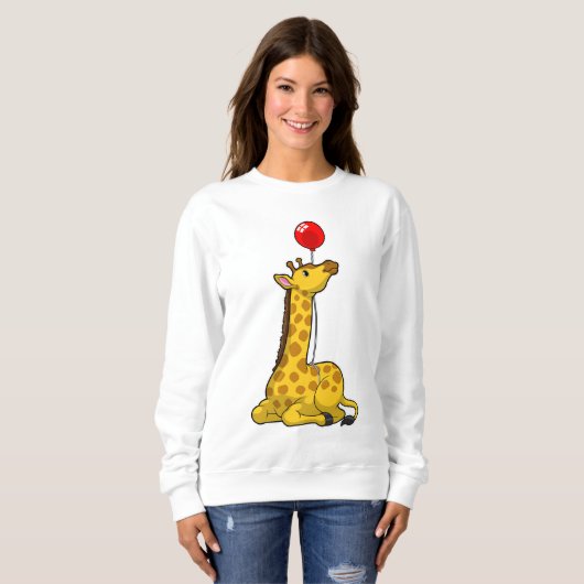 Giraffe met ballon trui (Voorkant volledig)