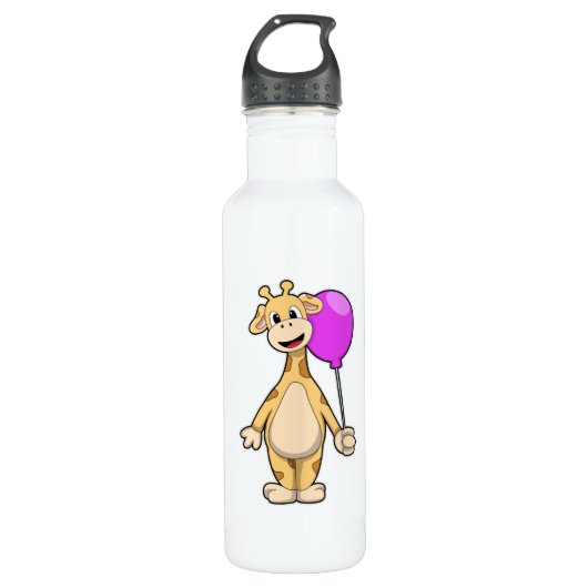 Giraffe met ballon waterfles (Voorkant)