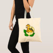 Giraffe met blad & ei tote bag (Voorkant (product))