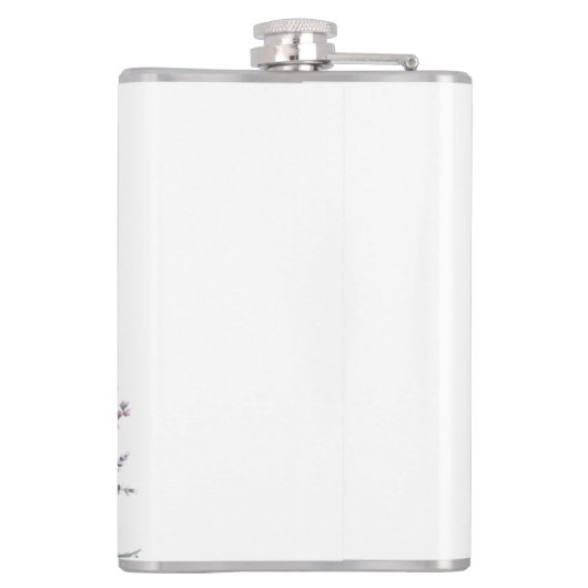 Giraffe met bloem heupfles (Achterkant)