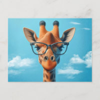 Giraffe met bril