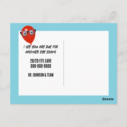 Giraffe met bril briefkaart (Achterkant)