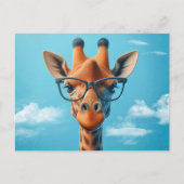 Giraffe met bril briefkaart (Voorkant)