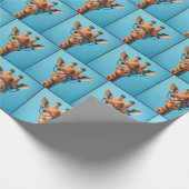 Giraffe met bril cadeaupapier (Hoek)