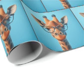 Giraffe met bril cadeaupapier (Rol Hoek)