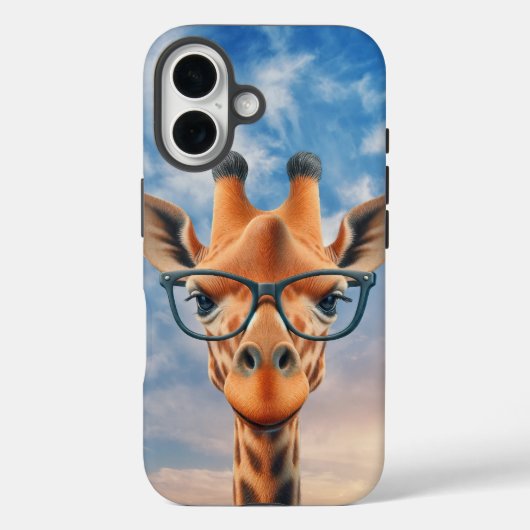 Giraffe met bril Case-Mate iPhone case (Achterkant)