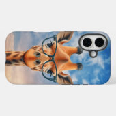 Giraffe met bril Case-Mate iPhone case (Achterkant (horizontaal))