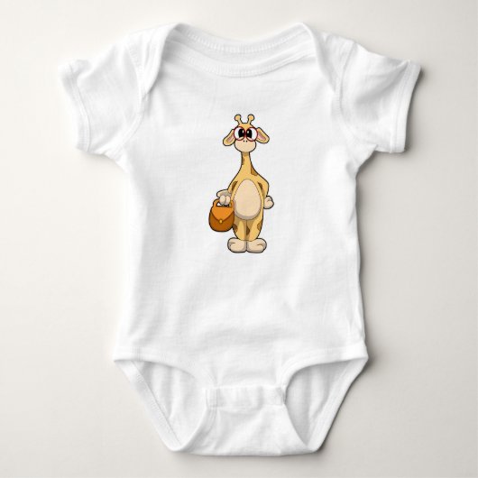 Giraffe met bril en tas romper (Voorkant)