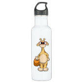 Giraffe met bril en tas waterfles  (Voorkant)