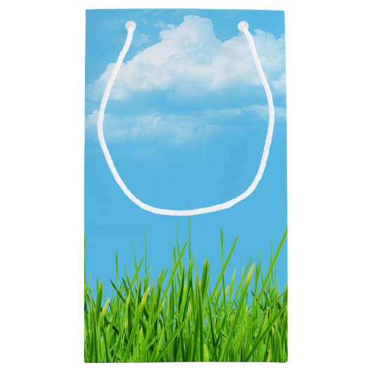 Giraffe met bril in gras klein cadeauzakje (Achterkant)