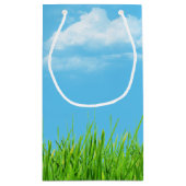 Giraffe met bril in gras klein cadeauzakje (Achterkant)