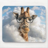 Giraffe met Bril in Wolk Muismat (Voorkant)