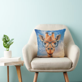 Giraffe met bril kussen