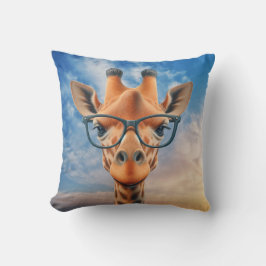 Giraffe met bril kussen