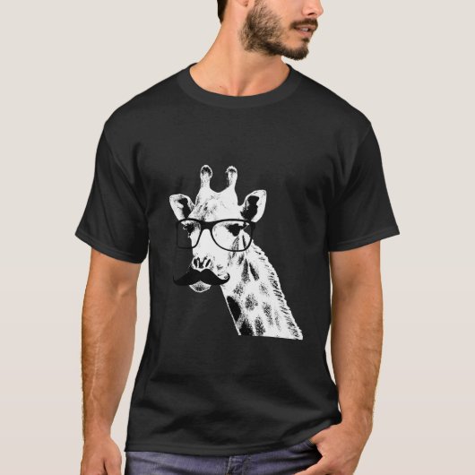 Giraffe met bril t-shirt (Voorkant)