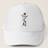 Giraffe met bril trucker pet (Voorkant)
