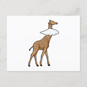 Giraffe met cloud briefkaart