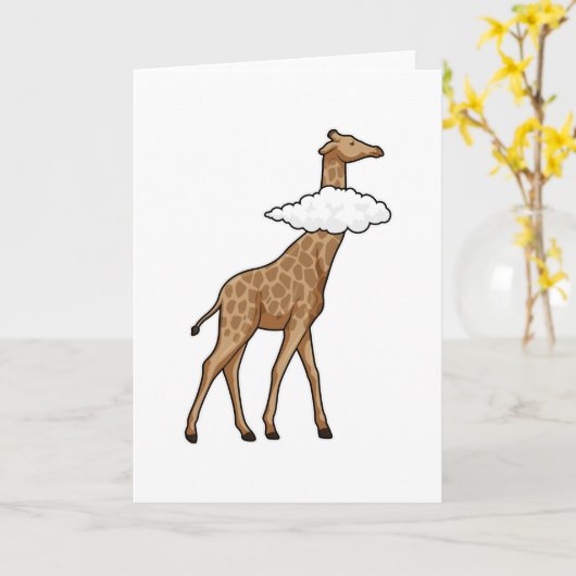 Giraffe met cloud kaart (Gele Bloem)