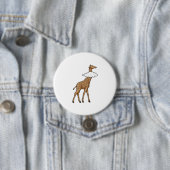 Giraffe met cloud ronde button 7,6 cm (In situ)