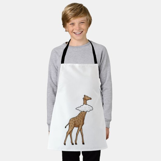 Giraffe met cloud schort (Gedragen)