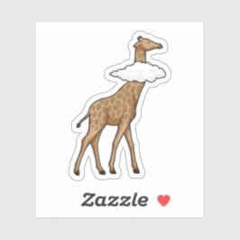Giraffe met cloud sticker