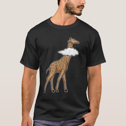 Giraffe met cloud t-shirt (Voorkant)