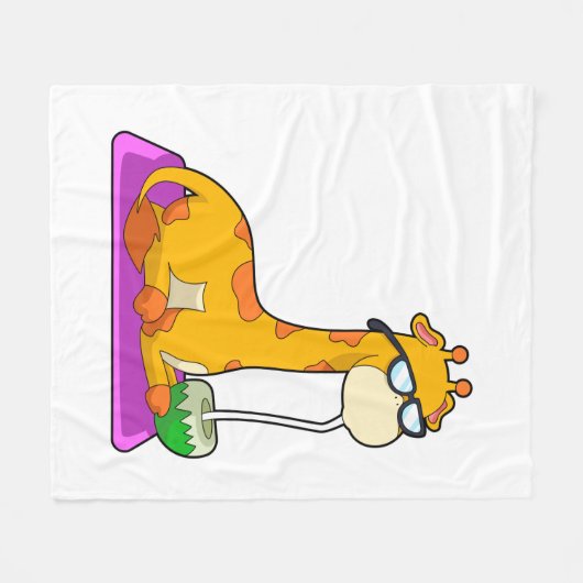 Giraffe met Coconut Fleece Deken (Voorkant (Horizontaal))