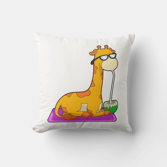 Giraffe met Coconut Kussen (Voorkant)
