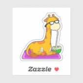 Giraffe met Coconut Sticker (Vel)