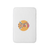Giraffe met cupcake badmat (Voorkant Verticaal)