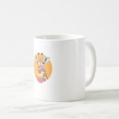 Giraffe met cupcake koffiemok (Voorkant rechts)