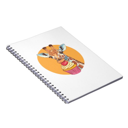 Giraffe met cupcake notitieboek (Rechterzijde)