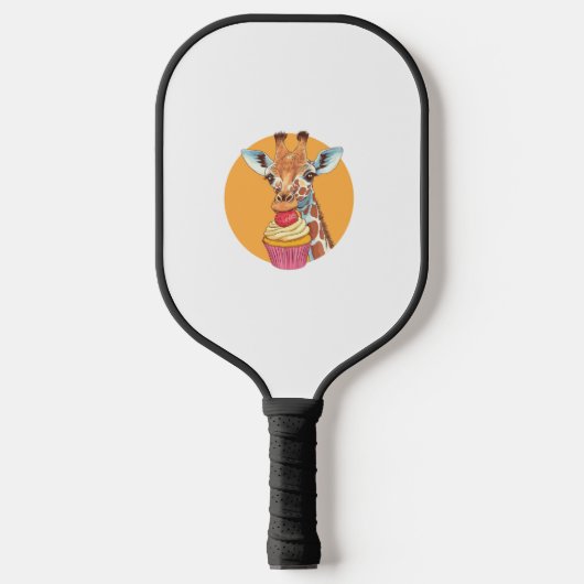 Giraffe Met Cupcake   Pickleball Paddle (Voorkant)