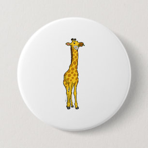 Giraffe met Daisy Ronde Button 7,6 Cm