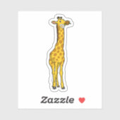 Giraffe met Daisy Sticker (Vel)