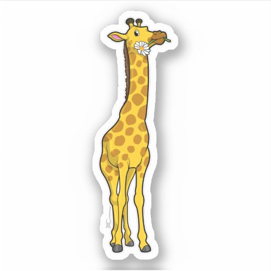 Giraffe met Daisy Sticker (Voorkant)