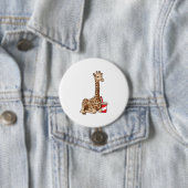 Giraffe met drankje ronde button 7,6 cm (In situ)