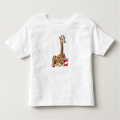 Giraffe met Drink Kinder Shirts (Voorkant)