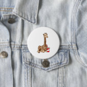 Giraffe met Drink Ronde Button 7,6 Cm (In situ)