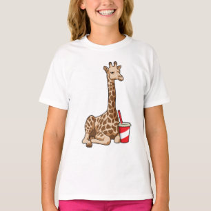 Giraffe met Drink T-shirt