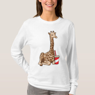 Giraffe met Drink T-shirt