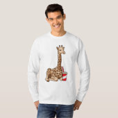 Giraffe met Drink T-shirt (Voorkant volledig)