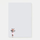 Giraffe met een bril die kauwgom blaast post-it® notes (Voorkant)